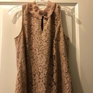 Jcrew ruffle lace top size medium